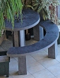 Table de cuisine en pierre bleue naturelle